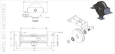 9 in. Caster Assembly